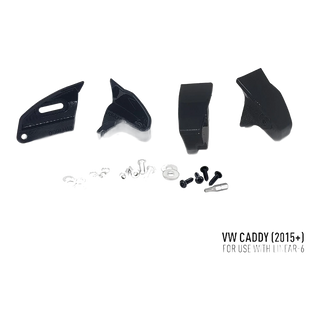 Lazer Lamps VW Caddy (2015-2019) Grille Kit – black car parts and screws with 'VW Caddy (2015+)' text.