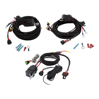 Car wiring harness kit with connectors on a white background