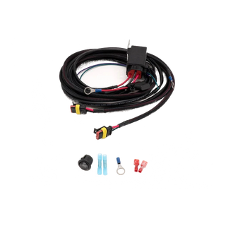 Car wiring harness kit with connectors on a white background