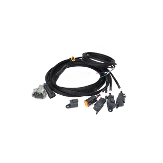 Car wiring harness kit with connectors on a white background