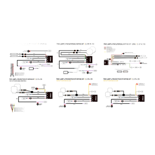 Wiring diagrams for automotive lighting systems.