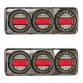 LED Autolamps - LED Black Chrome Reverse with Reflex Reflector 12-24V | Stop/Tail/Indicator Lights