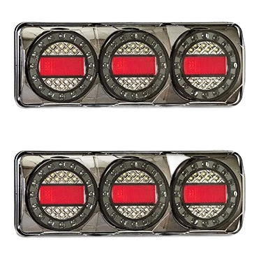 LED Autolamps - LED Black Chrome Reverse with Reflex Reflector 12-24V