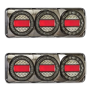 LED Autolamps - LED Black Chrome Reverse with Reflex Reflector 12-24V