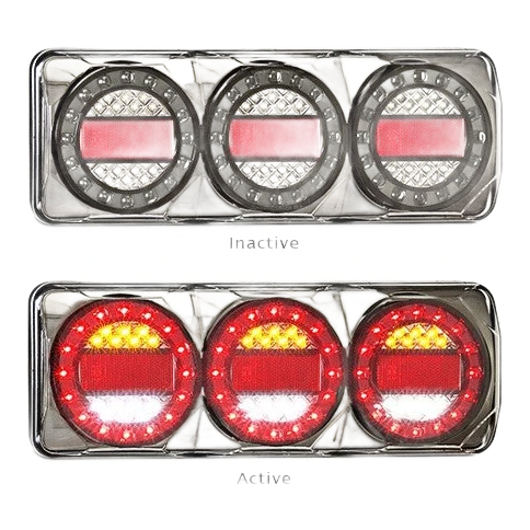 LED Autolamps - LED Black Chrome Reverse with Reflex Reflector 12-24V – view 2