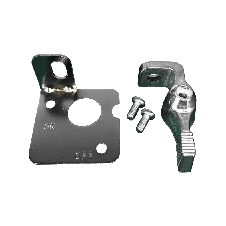 Silver powder-coat battery master switch lockout lever kit for KT 75907 and 75910 isolator switches
