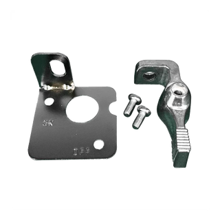 Silver powder-coat battery master switch lockout lever kit for KT 75907 and 75910 isolator switches