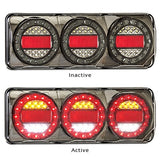 LED Autolamps - LED Black Chrome Reverse with Reflex Reflector 12-24V | Stop/Tail/Indicator Lights