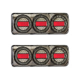 LED Autolamps - LED Black Chrome Reverse with Reflex Reflector 12-24V | Stop/Tail/Indicator Lights