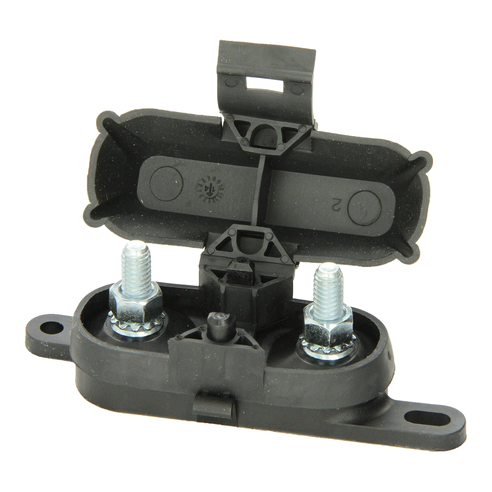 Eaton Bussmann HMEG MEGA fuse holder with hinged cover closed