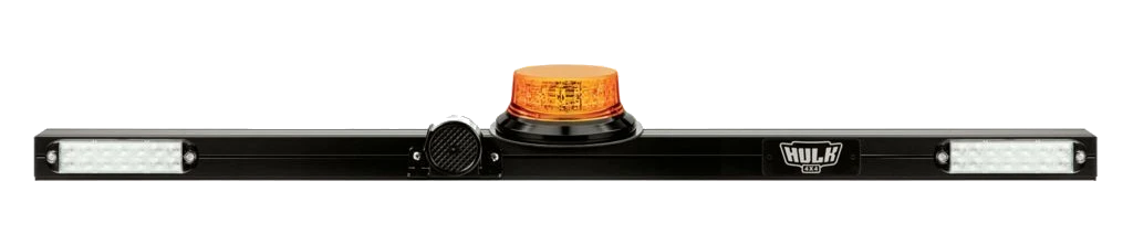 Hulk 4x4 12/24V minebar with amber LED beacon, reverse alarm and combination lamps