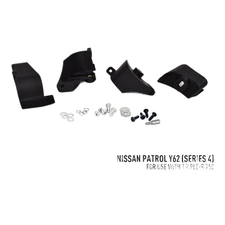 Lazer Lamps Nissan Patrol Y62 2018-2019 Grille Mount – black automotive parts and hardware with Nissan Patrol Y62 text.
