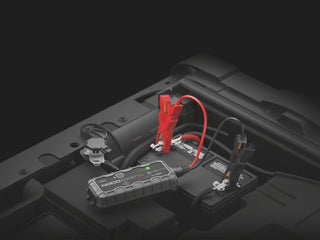 Noco 12V 1500A UltraSafe Lithium Jump Starter Boost XL – jump starting a vehicle in the engine bay