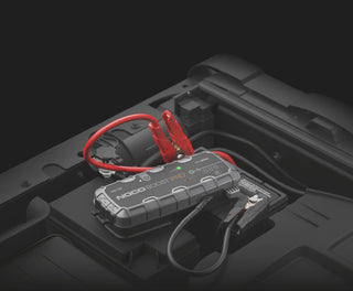Noco 12V 3000A UltraSafe Lithium Jump Starter Boost PRO – jump starting a vehicle in the engine bay