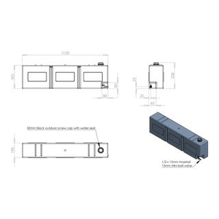 BOAB 55L Poly Ute Mount Water Tank – view 2