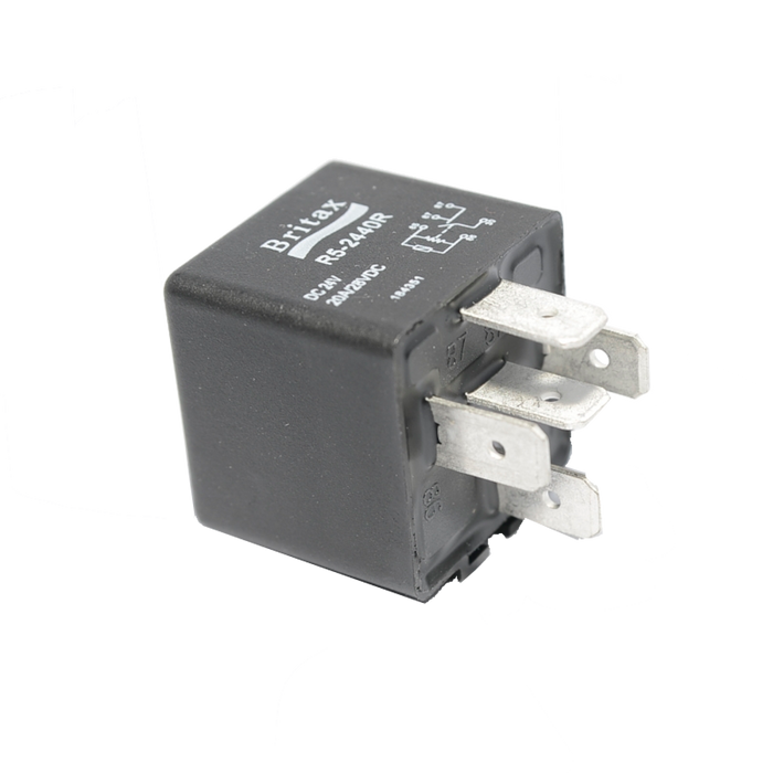 Britax Mini Relay 24V 40A N/O 5Pin Resistor