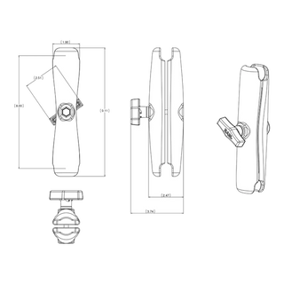 RAM® Double Socket Arm - C Size Long – view 3