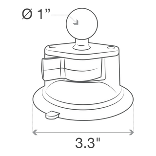 RAM® Twist-Lock™ Suction Cup Base with Ball – view 5