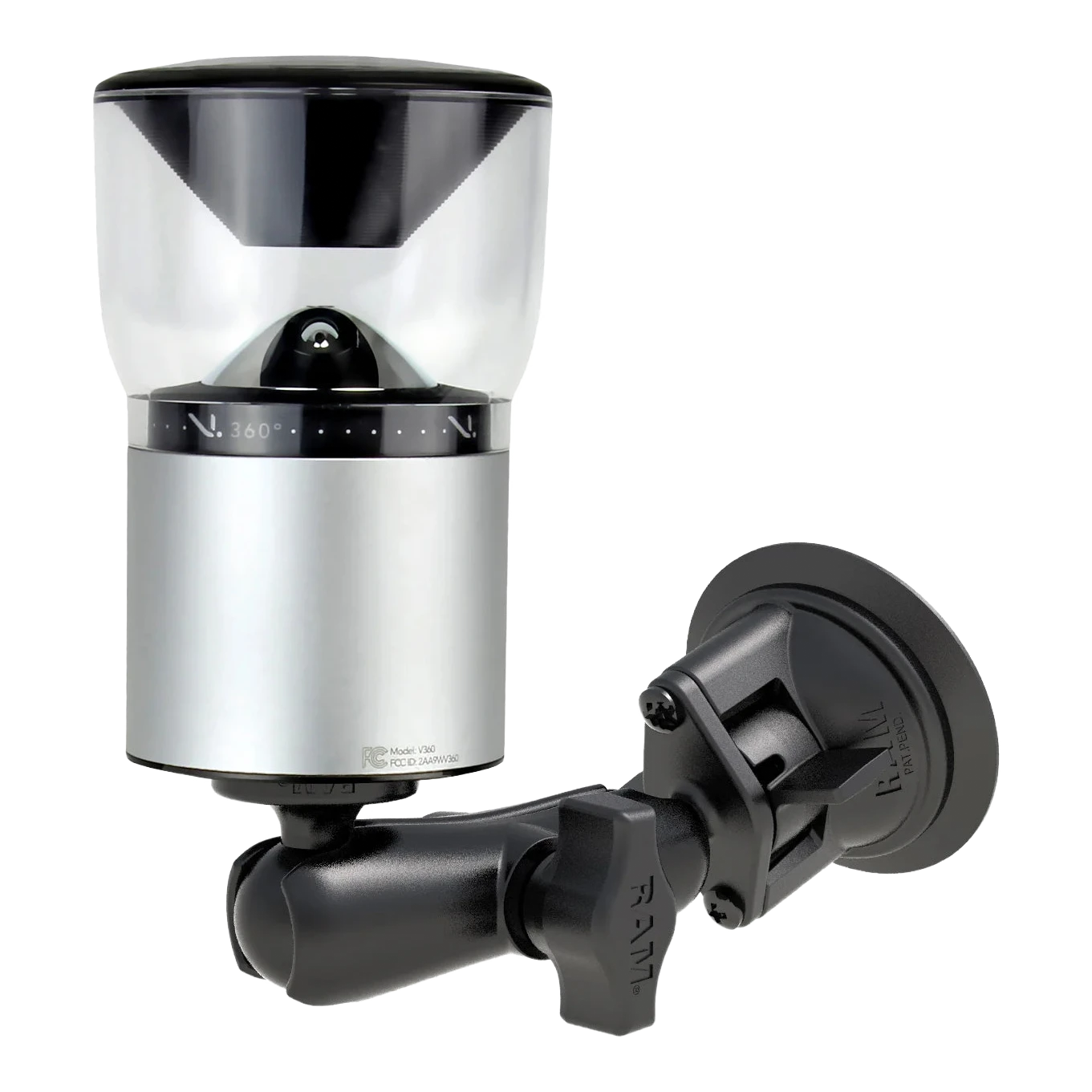 RAM® Twist-Lock™ Suction Cup Mount with 1/4"-20 Camera Adapter - Medium – view 2