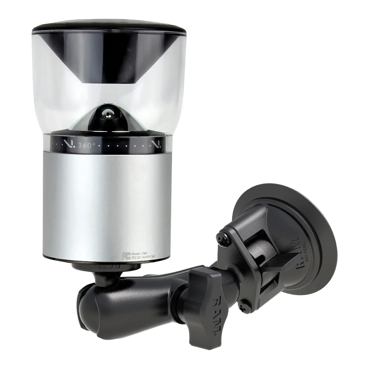 RAM® Twist-Lock™ Suction Cup Mount with 1/4"-20 Camera Adapter - Medium – view 2
