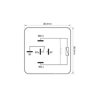 Britax Mini Relay 12V 40A C/O 5Pin Resistor