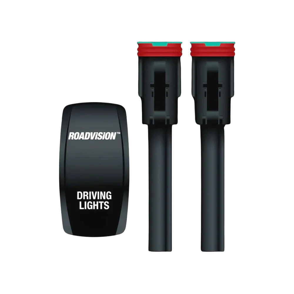 Roadvision Wiring Harness Kit 12/24V with H4 Piggy Back Connector – Driving Light Switch