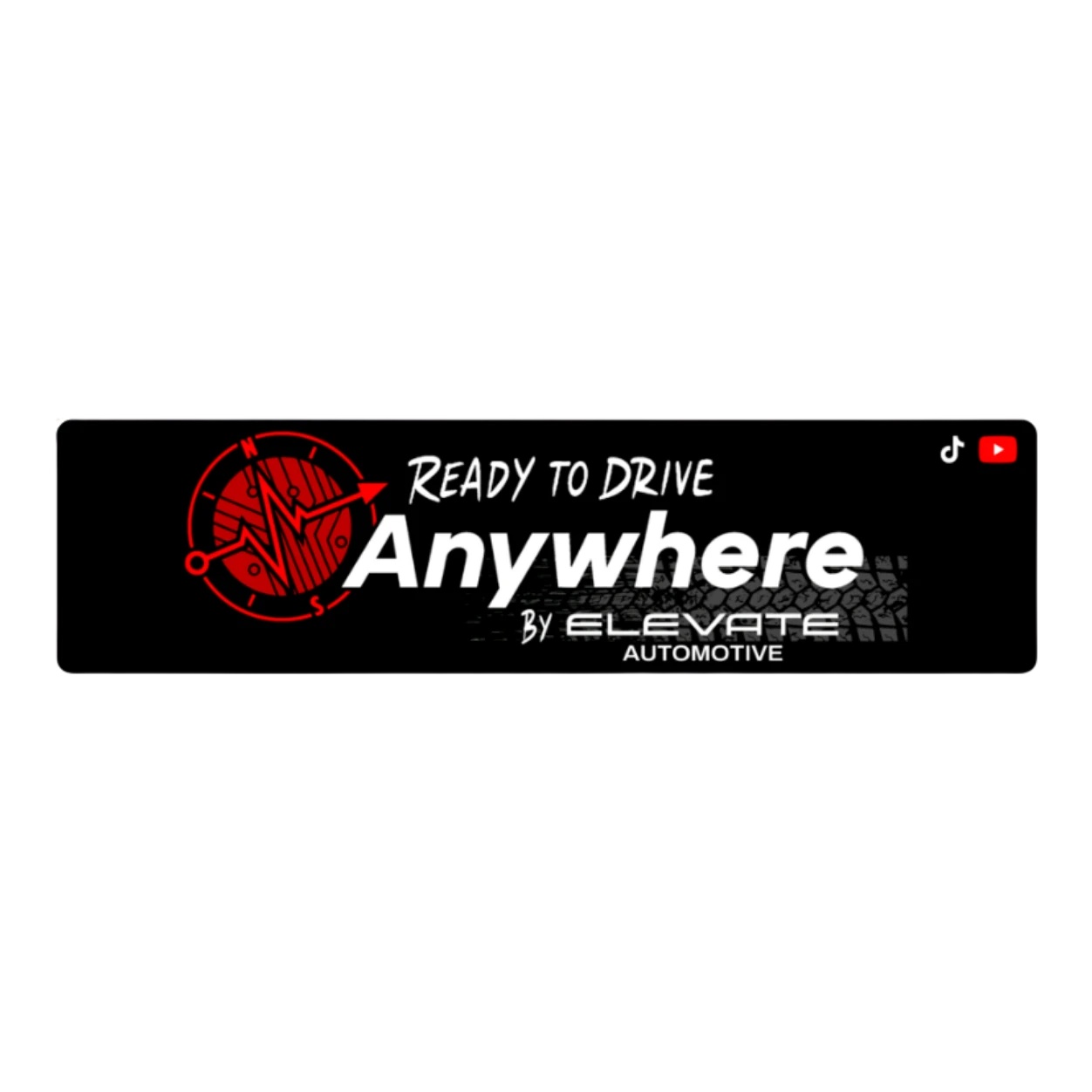 Ready to Drive Anywhere Vinyl Bumper Sticker