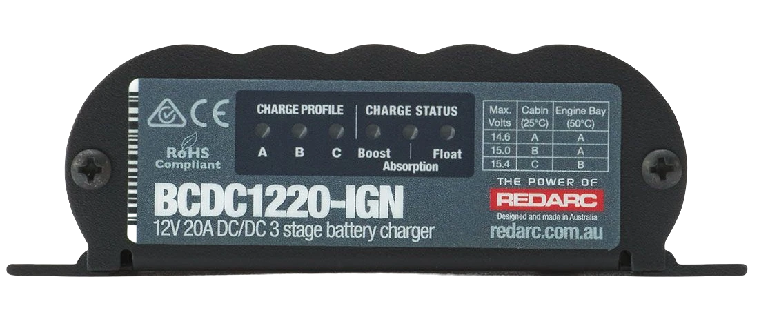 Redarc BCDC1220-IGN — 12V 20A DC-DC Charger for Smart Alternators