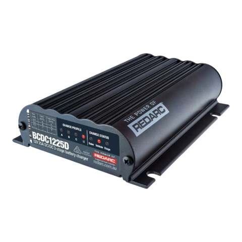 Redarc BCDC1225D Classic25 — 12V 25A DC-DC Charger with MPPT Solar Input
