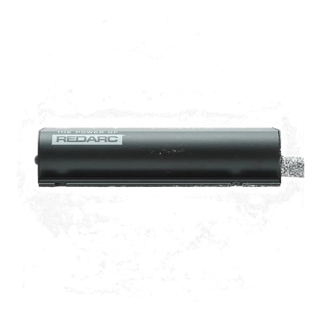 Redarc BCDC2420 24V DC-DC charger side view showing 37mm low-profile height for under-bonnet mounting