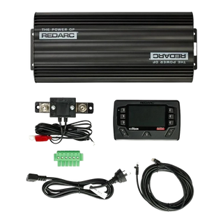 Redarc Manager30 BMS1230S3R side profile showing cable terminals and heat-sink body