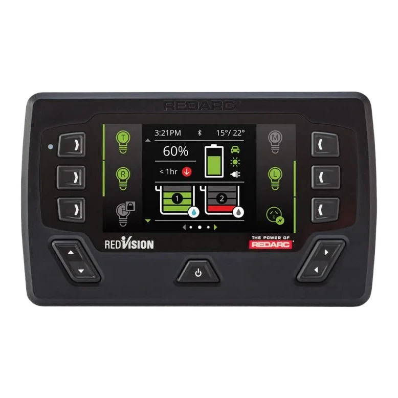 Redarc Manager30 BMS1230S3R install diagram showing AC, DC and solar inputs feeding the auxiliary battery