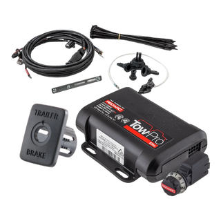Redarc Tow-Pro Elite V3 brake controller kit with wiring harness and vehicle-specific switch insert panel