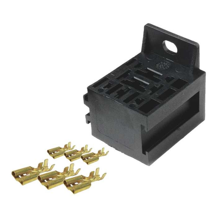 Heavy-Duty Mini Relay Socket — 60-80A 4/5 Pin With Terminals