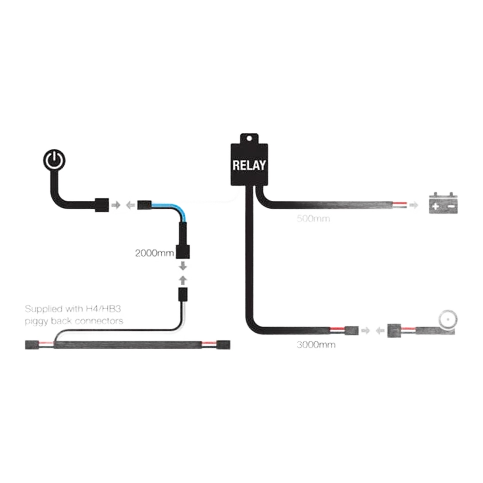Roadvision LED Bar Light HD Wiring Harness 12/24V – view 2