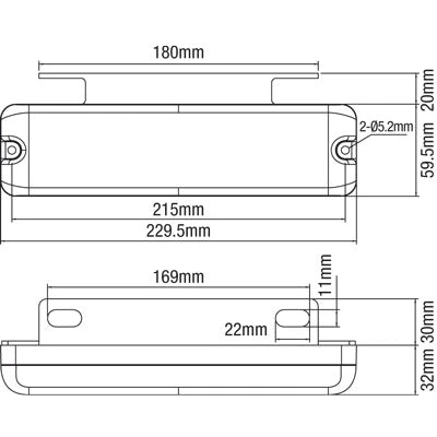 Roadvision 230 Series LED Combination Lamp Stop/Tail/Ind/Rev/Ref (Single) – view 2