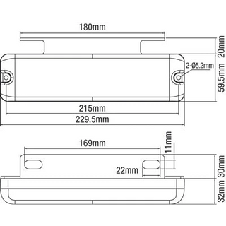 Roadvision 230 Series LED Combination Lamp Stop/Tail/Ind/Rev/Ref (Single) – view 2