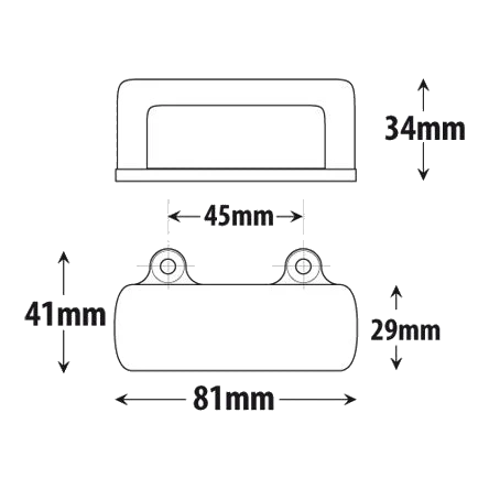 Roadvision License Plate Lamp 6 LED Top Mount 10-30V Black – view 2
