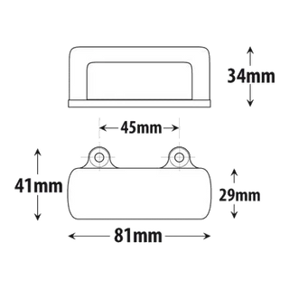 Roadvision License Plate Lamp 6 LED Top Mount 10-30V Black – view 2