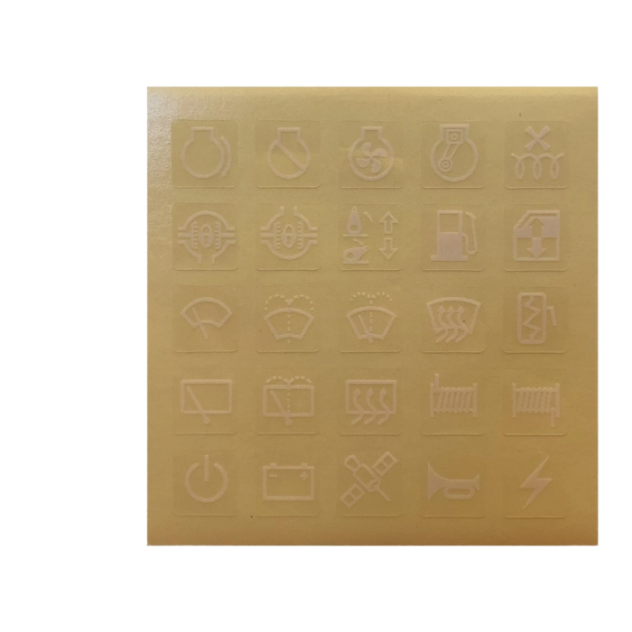 Rocker Switch Stickers — 100 Symbol Pack for 4WD & Transport