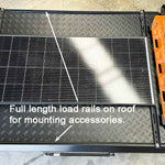 Roof rack with full-length load rails on the Bush Company AX27 Clamshell Rooftop Tent