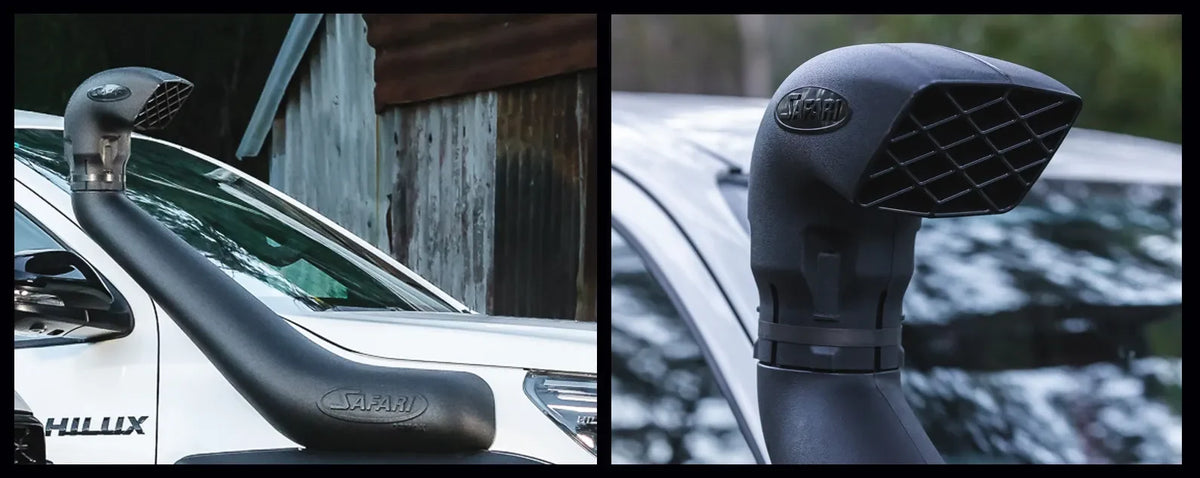 Safari ARMAX snorkel close-up on a Hilux