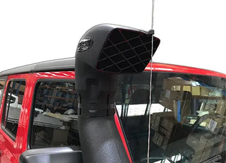 Safari V-Spec snorkel air ram fitted to a Jeep Wrangler JL