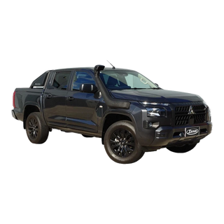 Black pickup truck on a white background with SAFARI SNORKEL