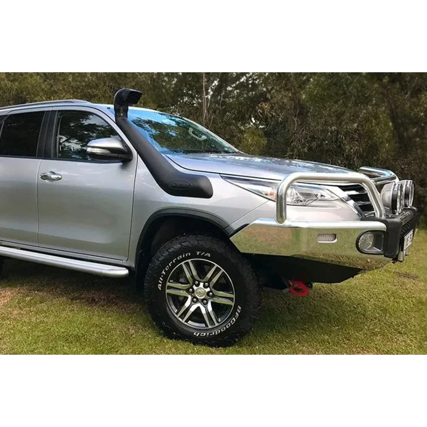 Silver SUV with off-road features on a grassy area – SAFARI V-SPEC SNORKEL Toyota Fortuner 08/2015 Onwards 2.8L Diesel