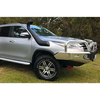 Silver SUV with off-road features on a grassy area – SAFARI V-SPEC SNORKEL Toyota Fortuner 08/2015 Onwards 2.8L Diesel