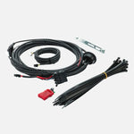 Wiring harness kit with cables and connectors on a white background
