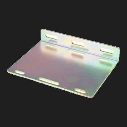 Zinc-plated steel side-mount bracket for Redarc BCDC Classic25, Classic40, Classic50 and BCDC1220 chargers — 170 x 131 x 30mm, 7mm M6 fixing holes, 3mm thick