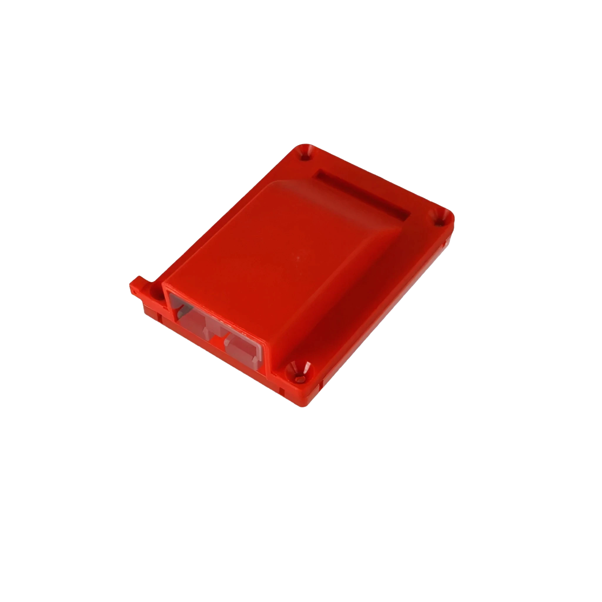 Red slimline surface-mount housing for 50A Anderson-style plug