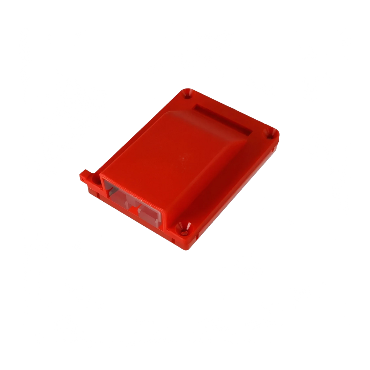 Red slimline surface-mount housing for 50A Anderson-style plug